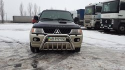 Защита переднего бампера (кенгурятник) Mitsubishi L200 (1996-2006) /двойной