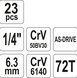 Набор инструмента YATO - 1/4" 23 шт
