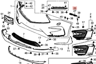 honda-71193tjba01 Крепление переднего бампера Acura RDX 2019-2022 правая сторона