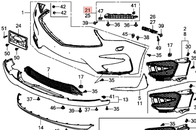 honda-71140tjba00 Крепление переднего бампера Acura RDX 2019-2022 правая сторона под фарой