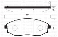 sangsin-sp1193 Колодка торм. CHEVROLET EPICA 1.8I, 2.0I, 2.5I 06- передн. (пр-во SANGSIN)