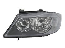 Фара передняя BMW 3 E90 2005-2008 левая H7/H7 черная рамка, эл. рег. Valeo-тип
