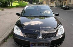 Дефлектор капота (мухобойка) Mitsubishi Lancer 2003-2007 /длинный