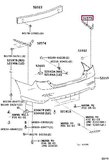 toyota-5257533121 Крепление заднего бампера Toyota Camry '14-17 правое